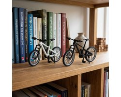 2 stuks vingerfietsset, vingerfiets, miniatuurmodel voor bureau