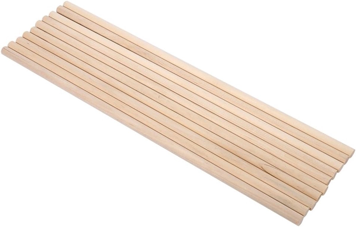 Houten stokjes houten stokjes houten gereedschap om te knutselen (8 mm x 30 cm)
