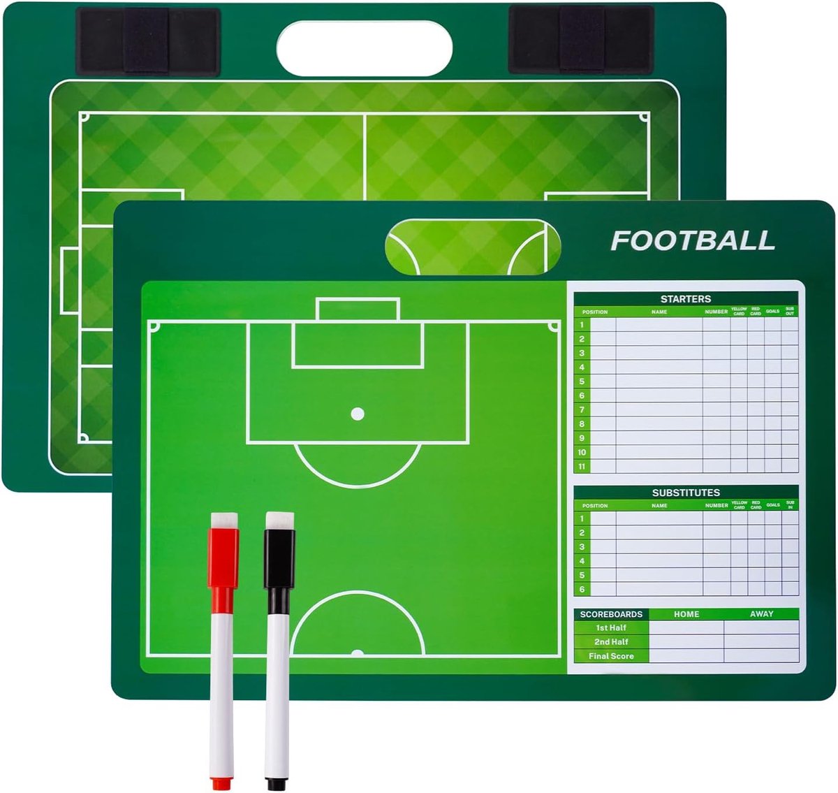 Tactiekbord Voetbal, Miershanwell Pro Football Futsal Coaches Tactical Board met Stift, Magneten - Soccer Tactisch Markeerborden Voor Tactische Begeleiding en Pre-match Training Too