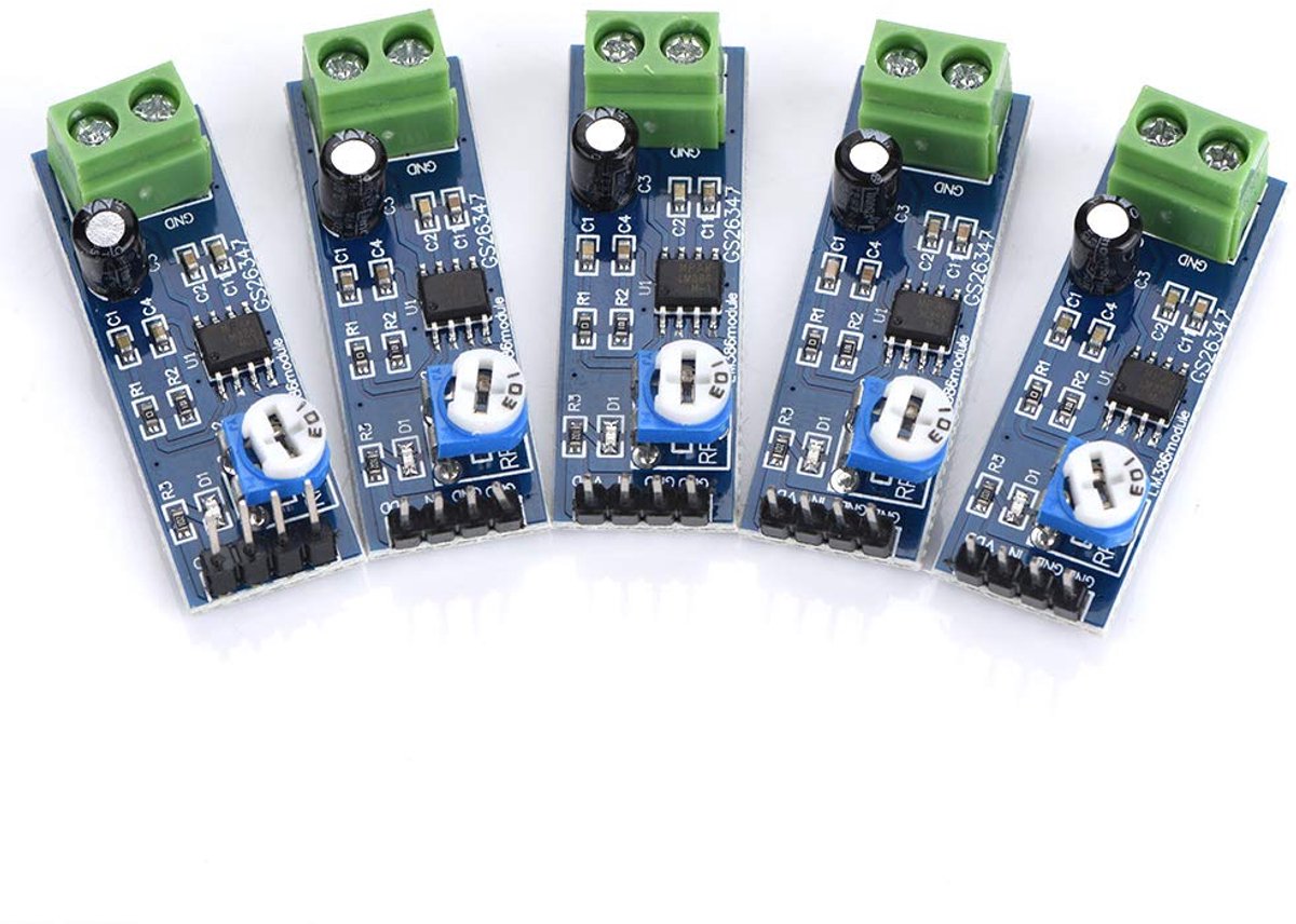 5 Stks 200 Keer Gain Audio Versterker Board 5V-12V Audio Versterker Module LM386 Eindversterker Board voor Ek1236 L1P8