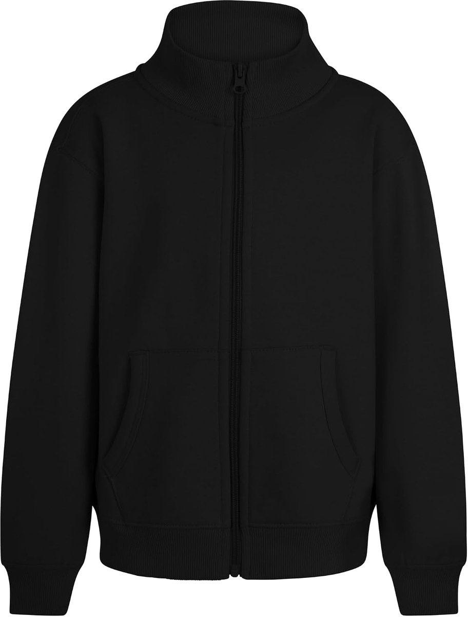 SZ270K Cooper Kids Sweatshirt voor kinderen, ritssluiting, zwart, maat 9/11, Zwart, 9-11 años