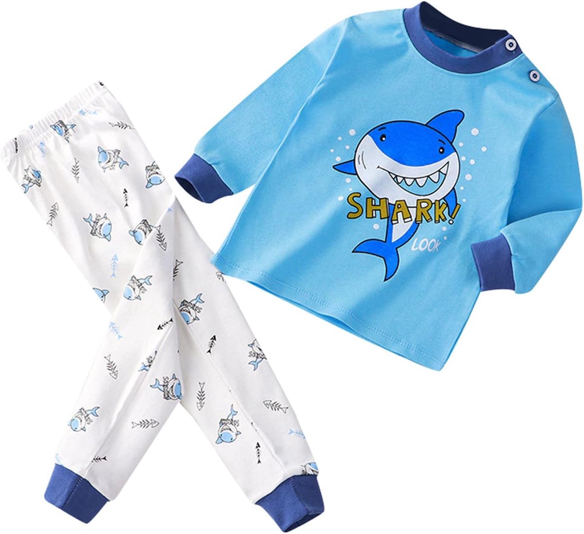 Zwemset voor jongens, 2-delig, uv-bescherming T-shirt en zwemshorts, sneldrogend, walvismotief, A227