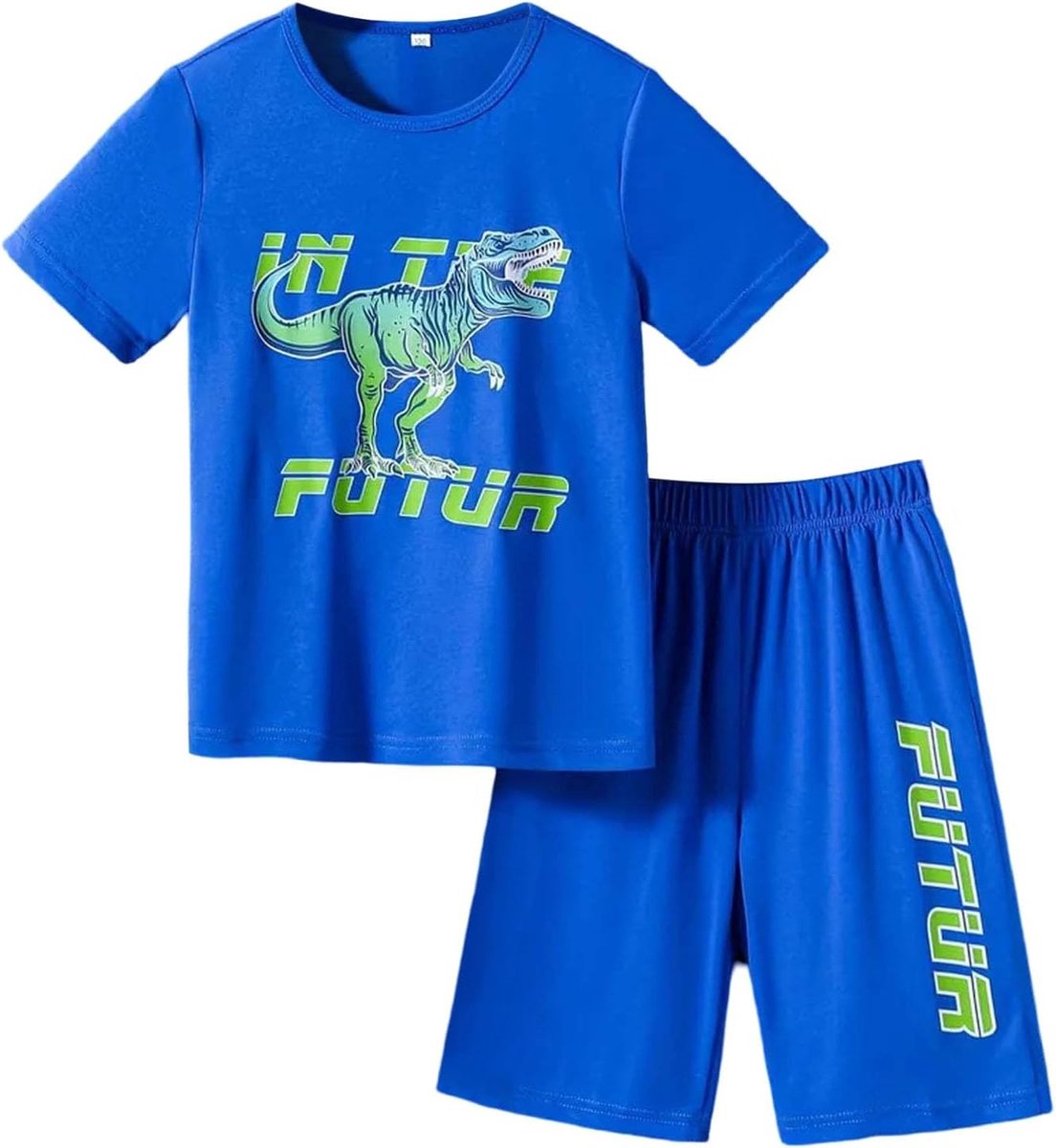 2-delige set voor jongens, katoen, kinderen, top en broek, T-shirt, comfort, elastische taille, zacht, sport, thuis, trendy, zomer, lente, jongens, mode, licht, comfort, A148