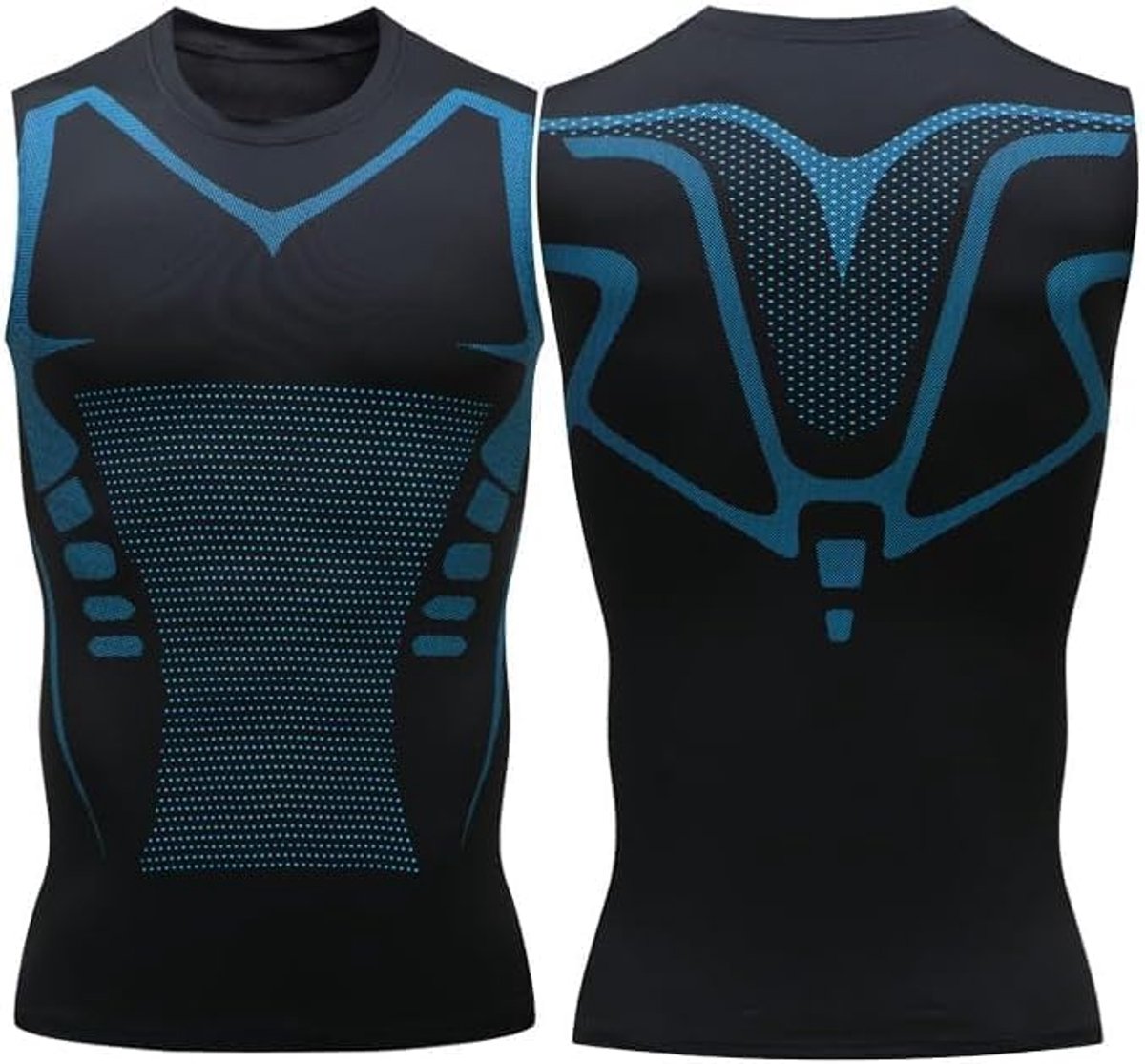 Shirt, heren Cool Dry compressieshirt met korte mouwen, sport-T-shirts, atletisch trainingsshirt, comfortabel en ademend, afslankend compressievest