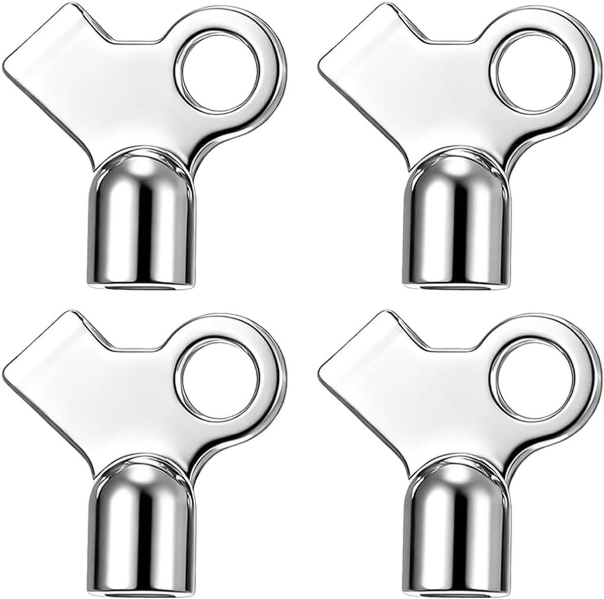 4 stuks vierkante sleutels teller 5 mm, sleutel voor radiatoren en teller cassettes van aluminiumlegering, meerkleurig
