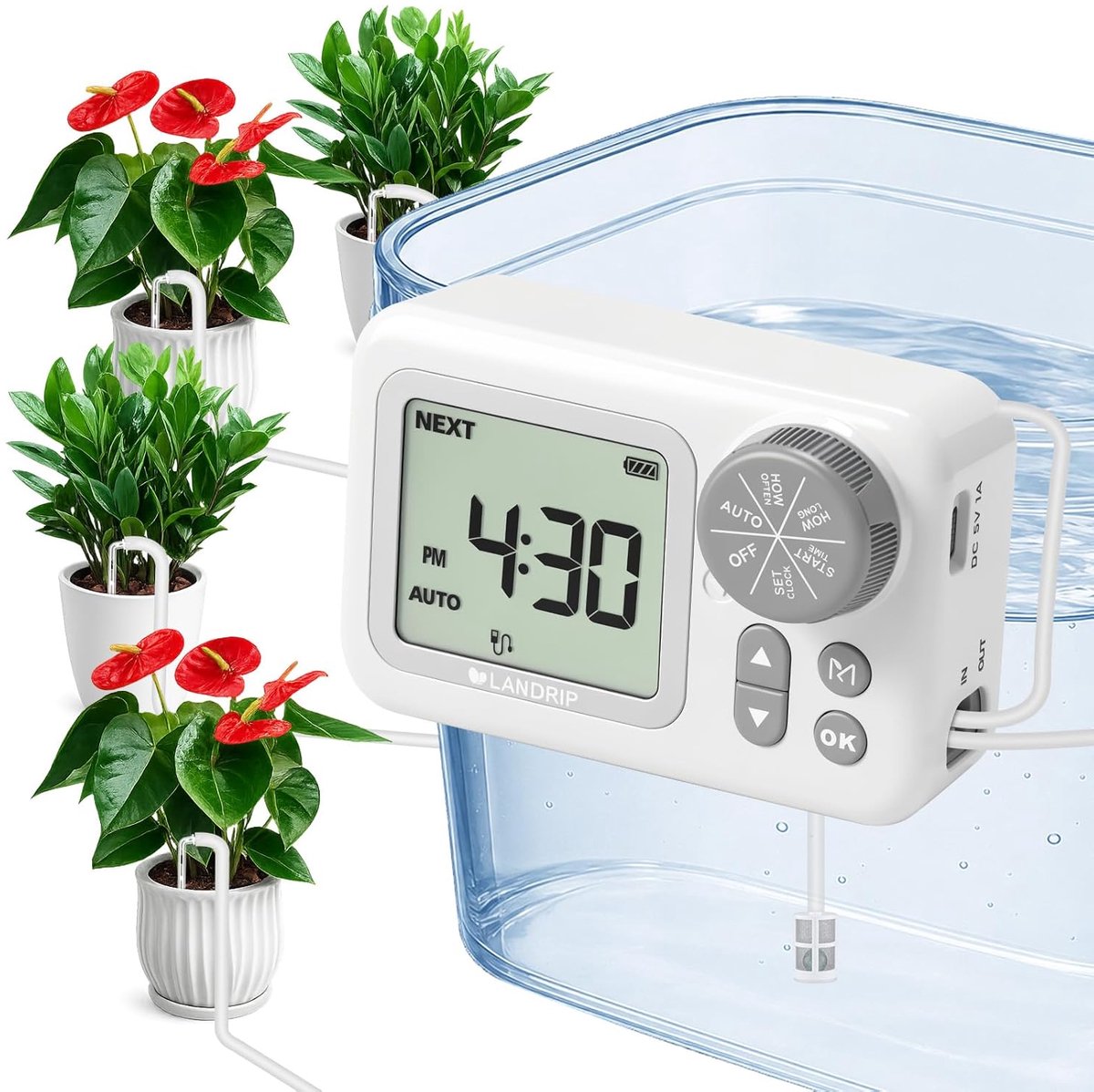 SnelShoppen - Automatisch Bewateringssysteem voor Binnen - Irrigatie voor Kamerplanten - Tot 15 Potplanten - Bespaar Water met Geautomatiseerde Druppe