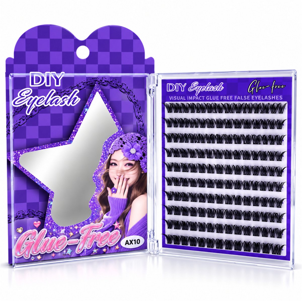 Guardian Beauty Wimper Naturel = Lijmvrije Extensions - Cluster Wimpers - Kunstwimpers - Code: AX010