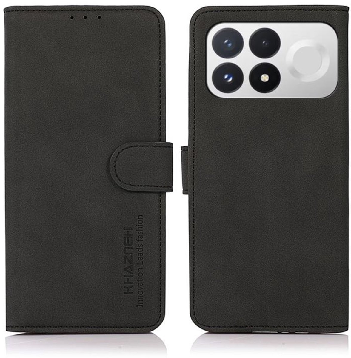 Luxe mat zwart agenda book case hoesje - geschikt voor Poco F9 Pro 5G