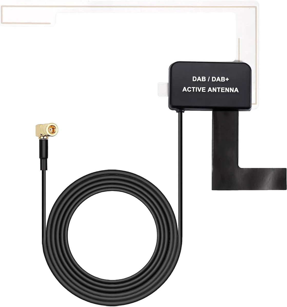 SnelShoppen - DAB Antenne voor Auto met SMB Connector, 3 m Digital Radio Antenne Extender, Hoge Kwaliteit Ontvangst, Perfect voor Alpine, Pioneer, JVC