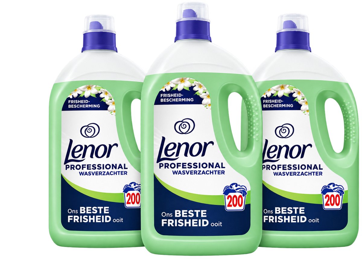 3 x Lenor - Professional wasverzachter - Fresh Protection - 4 liter - 200 Wb