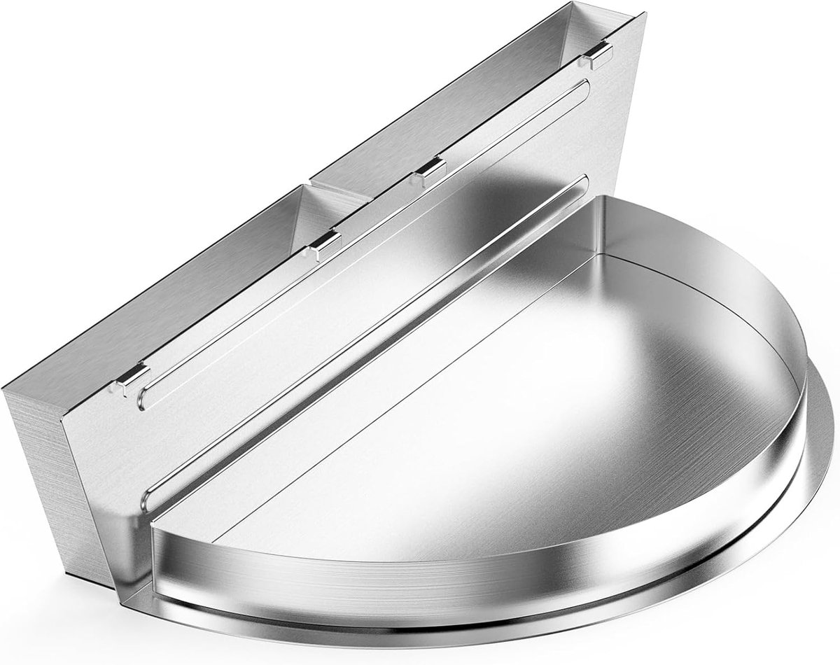 SnelShoppen - Grote Lekdishes voor Weber 57cm Barbecue - RVS Vetopvangschalen met Verwijderbare Watertanks en Houtskoolverdeler - Ideaal voor Tuinfees