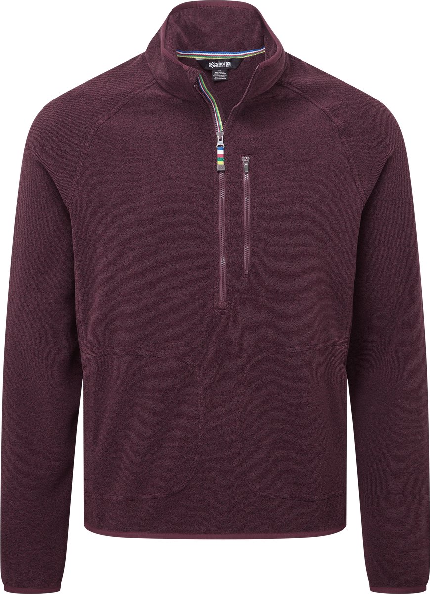 Sherpa Adventure Gear Rolpa Halve Rits Fleece Merlot Rood