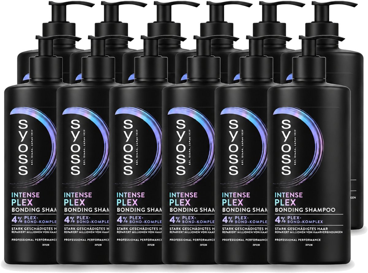 12 x Syoss – Shampoo – Intense Plex – 440 ml - Voordeelverpakking - 12 stuks