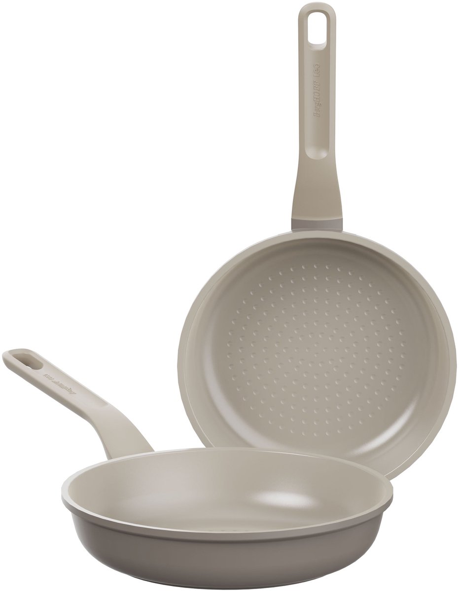 LEO 2-delige braadpannenset antikleef Dune - Beige - PFAS-vrij