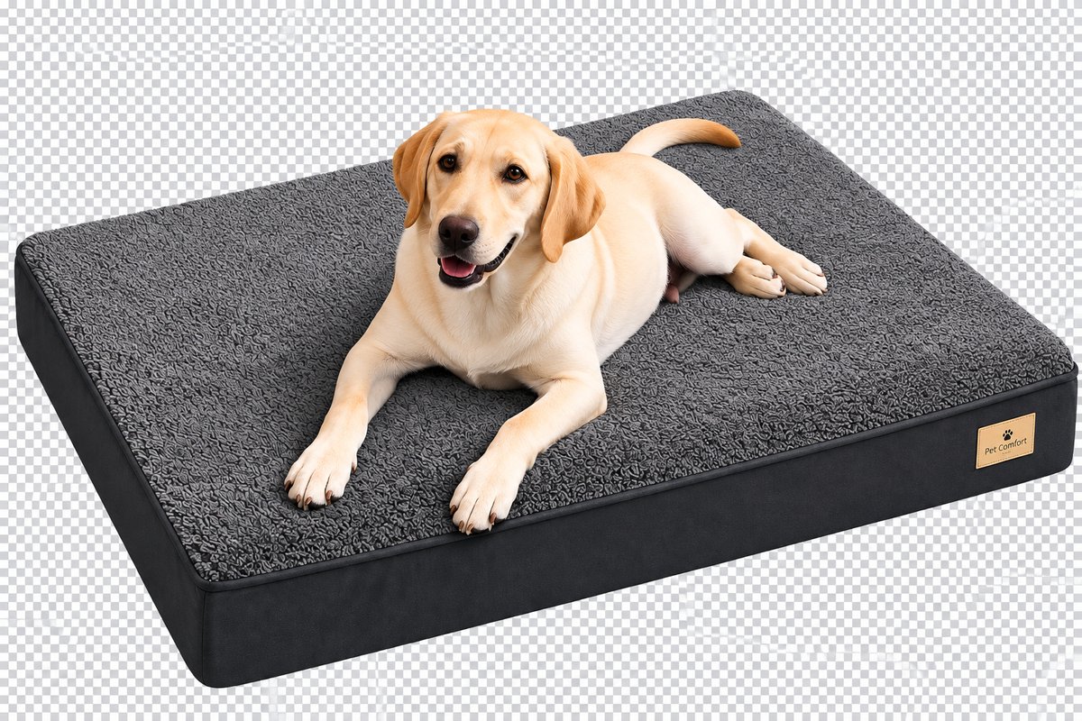 Veya XL Orthopedisch Hondenkussen - Hondenbed - 105 x 70 x 10 cm - Afneembare hoes met rits - Waterdichte voering - Antislip