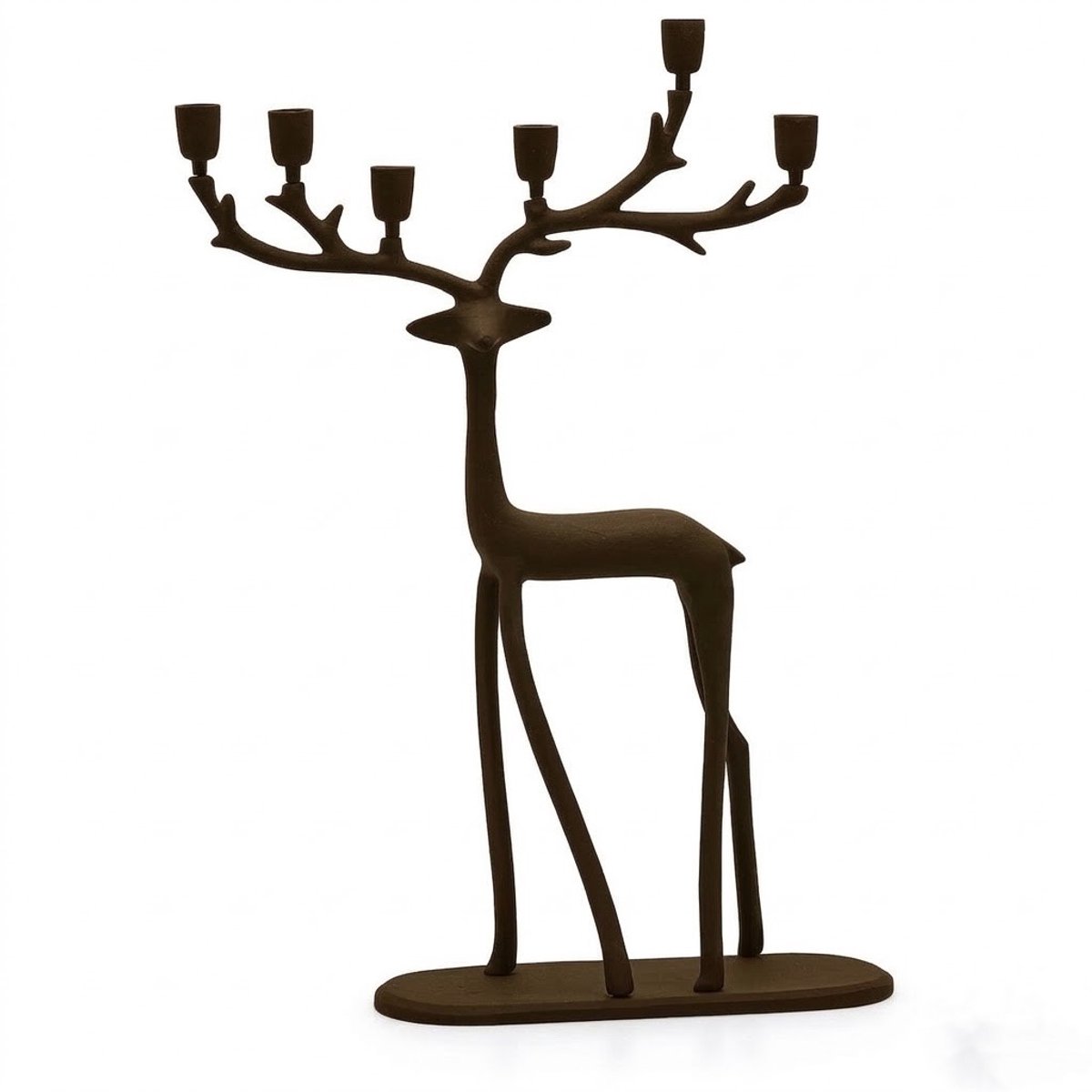 EDG - kandelaar - bruin - D10 x H68 cm