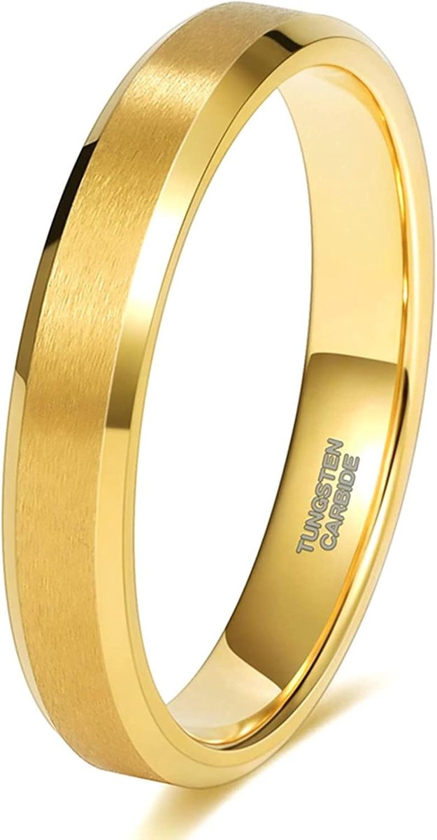 Zakk Rings Men Women Gold Tungsten Carbide Brushed Engagement Rings Wedding Rings Partner Rings 4mm 6mm 8mm - ShopVlot