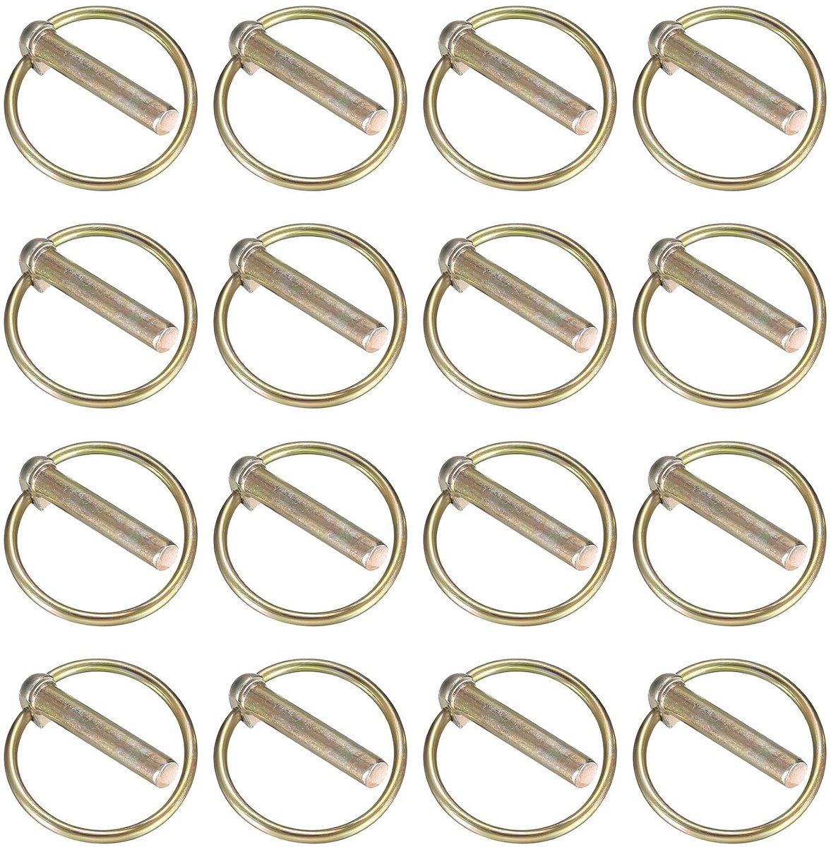 16 Pcs M8 Folding Pins with Ring, Assortment of Folding Plugs and Bolts, Quick Release Folding Pins, Lock Pins, Lock - ShopVlot