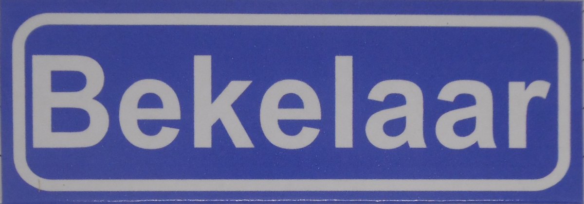 Souv© - koelkast magneet - plaatsnaam bord - kombord - souvenir - koelkastmagneetje - relatiegeschenk Bekelaar