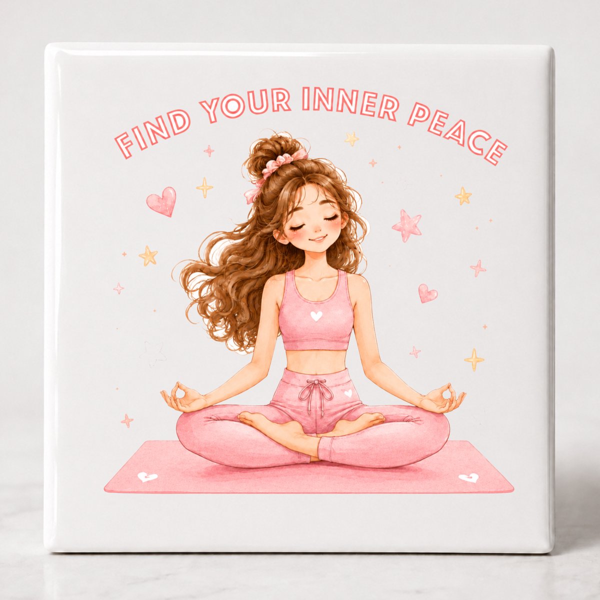 Tegel spreuk Yoga Find your inner peace