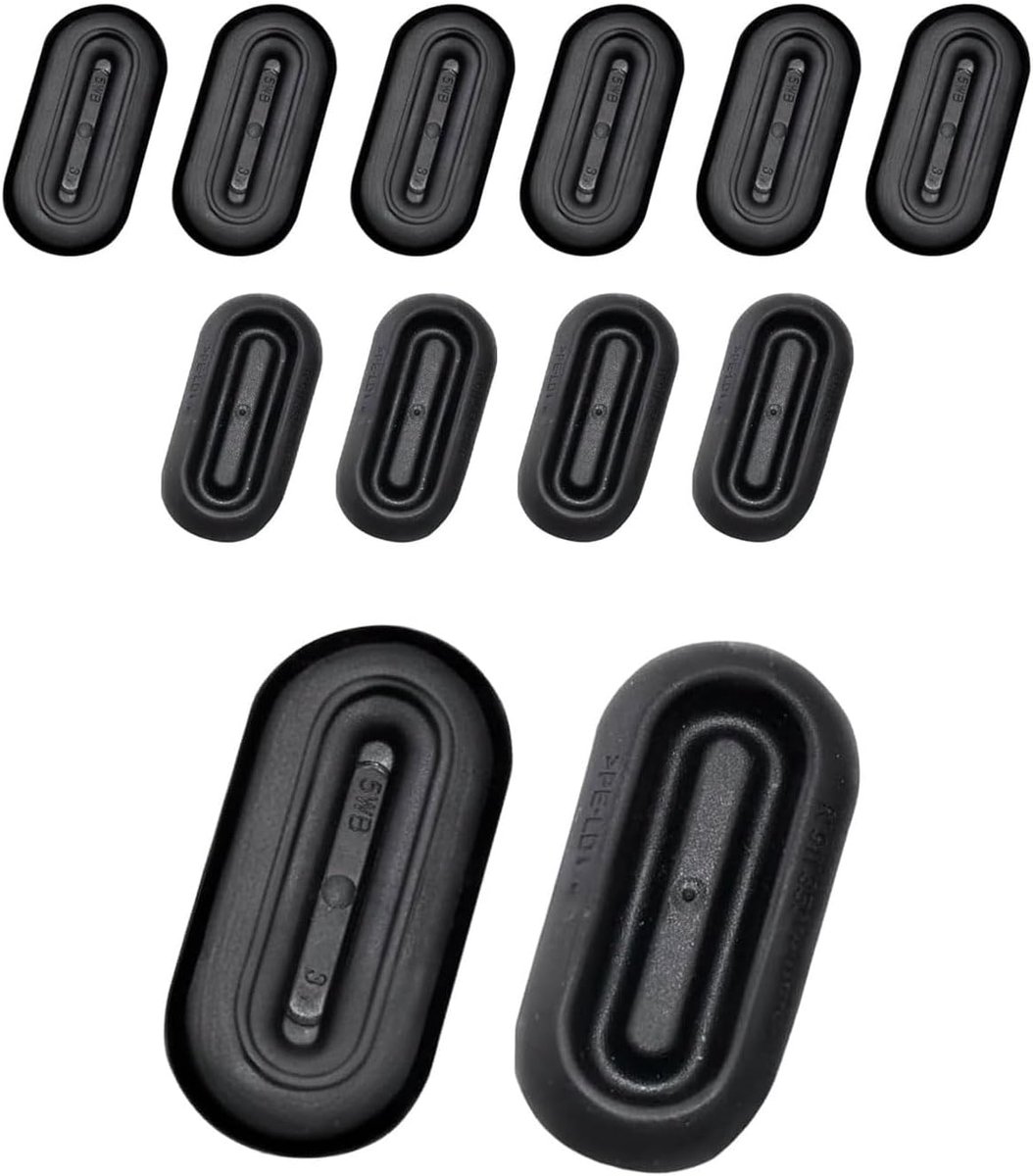 Pack of 12 Car Hole Stops 18 x 45mm Rubber Stops for Door Sill Sill Underlay Repair Hole Seal N91055001 Compatible - ShopVlot