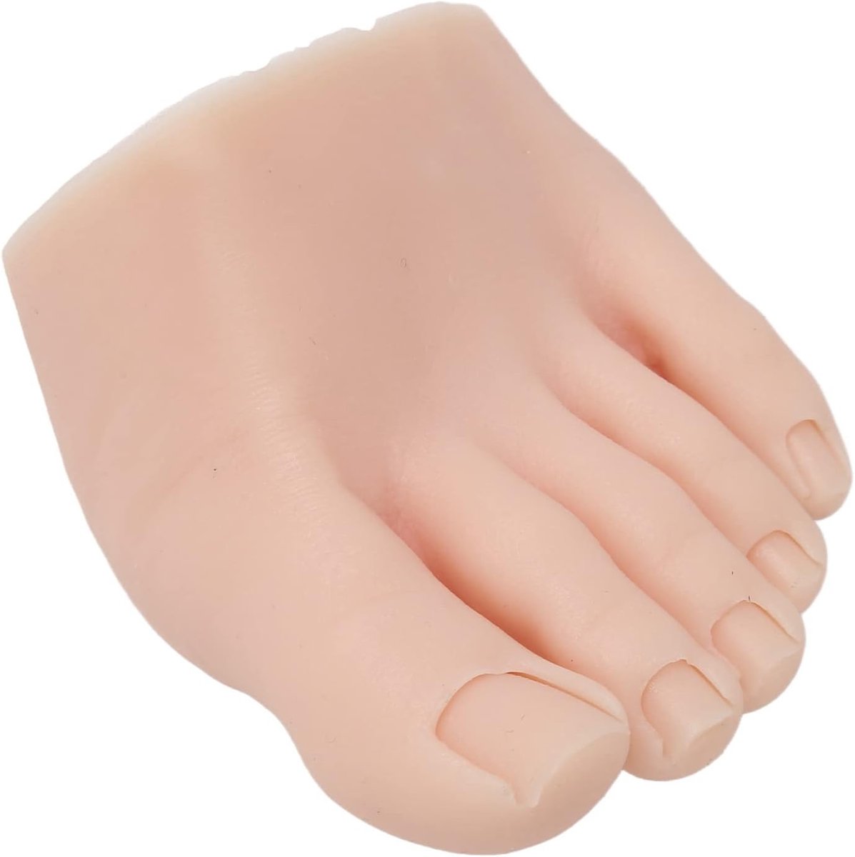 Fake voetmodel - silicone nagel oefenmodel links - flexibele half voet - ideaal voor nagelkunst training - ShopVlot