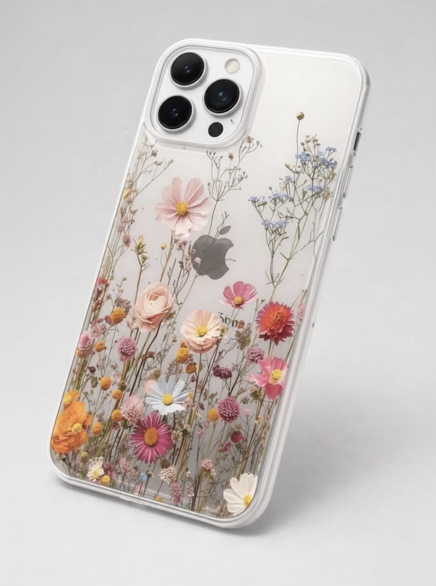 Vrolijk telefoonhoesje met vrolijke bloemetjes - iPhone 14 Pro max