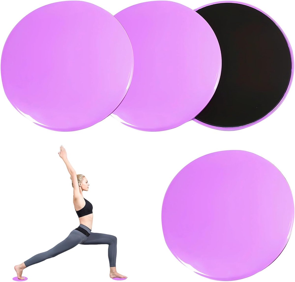 4 stuks fitnessglijders, fitnessglijschijven voor full-body training, glijschijven voor romptraining en thuistraining - ShopVlot