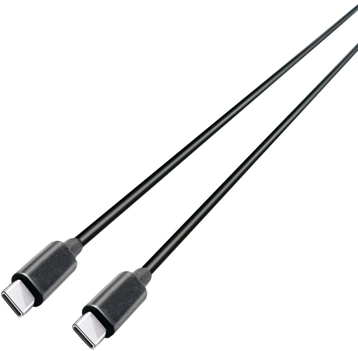 Grundig Sync & Charge Cable - USB-C naar USB-C Kabel - 1 Meter Lengte - Snel Opladen en Data-overdracht - Stevige Kabel Geschikt voor Dagelijks Gebruik Thuis, Onderweg en op Kantoor - Kleur Zwart