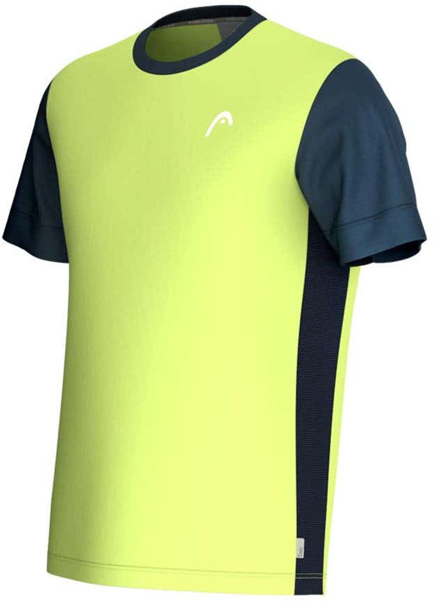 Tennisshirt HEAD Men Slice Shirt Lightlime Geel