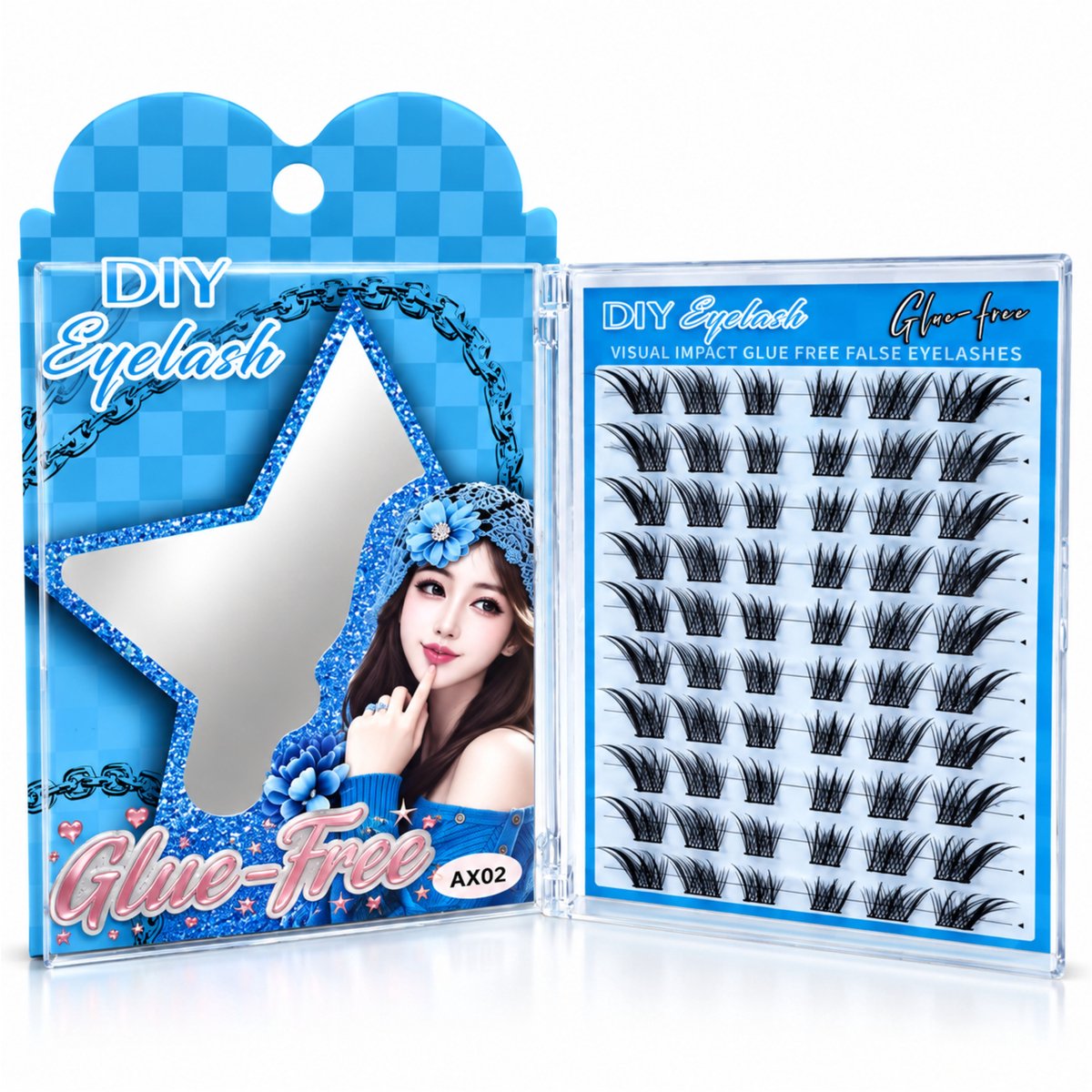 Guardian Beauty Wimper Naturel - Lijmvrije Extensions - Cluster Wimpers - Kunstwimpers - Code: AX02