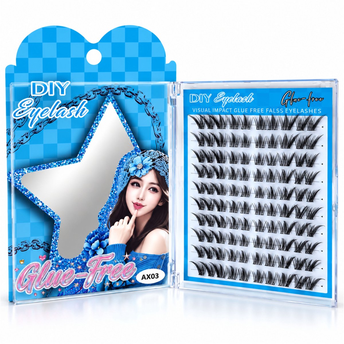 Guardian Beauty Wimper Naturel - Lijmvrije Extensions - Cluster Wimpers - Kunstwimpers - Code: AX03