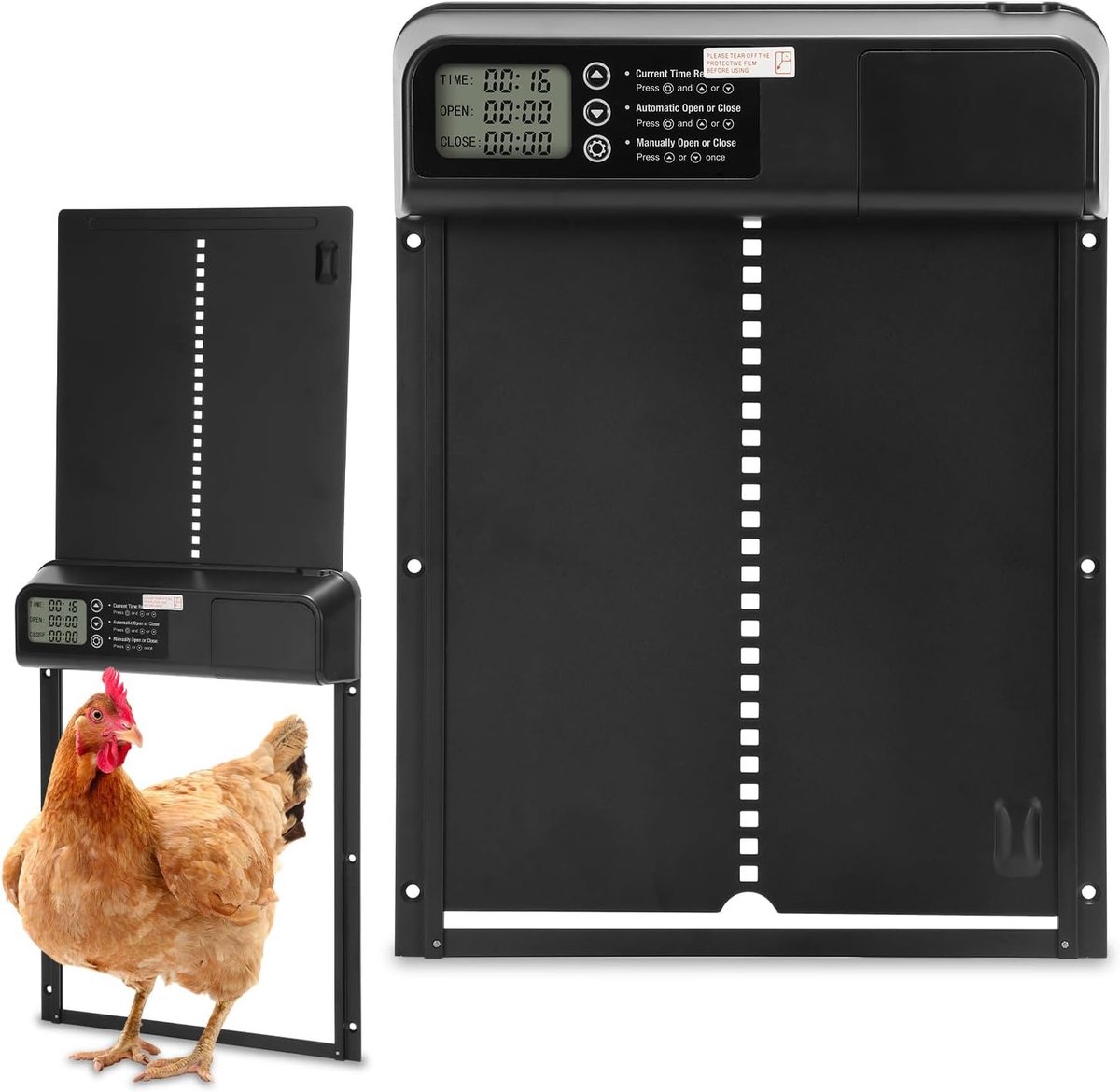 Kippenklep met batterij, met lcd-display