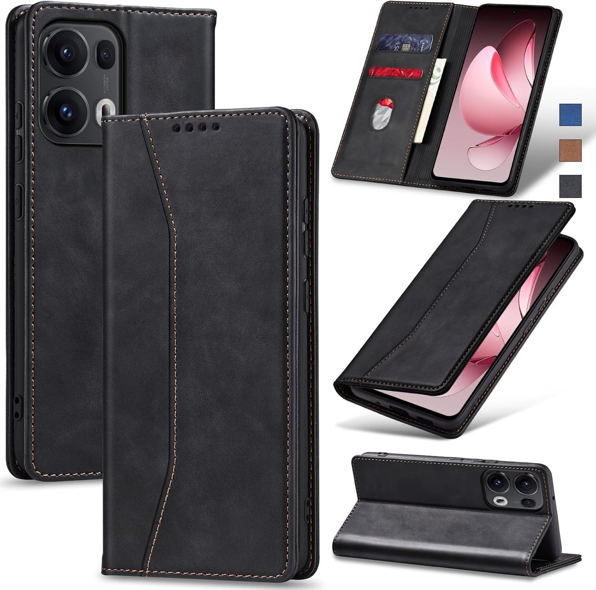 Hoesje voor OPPO Reno 15 Pro,Zwart
