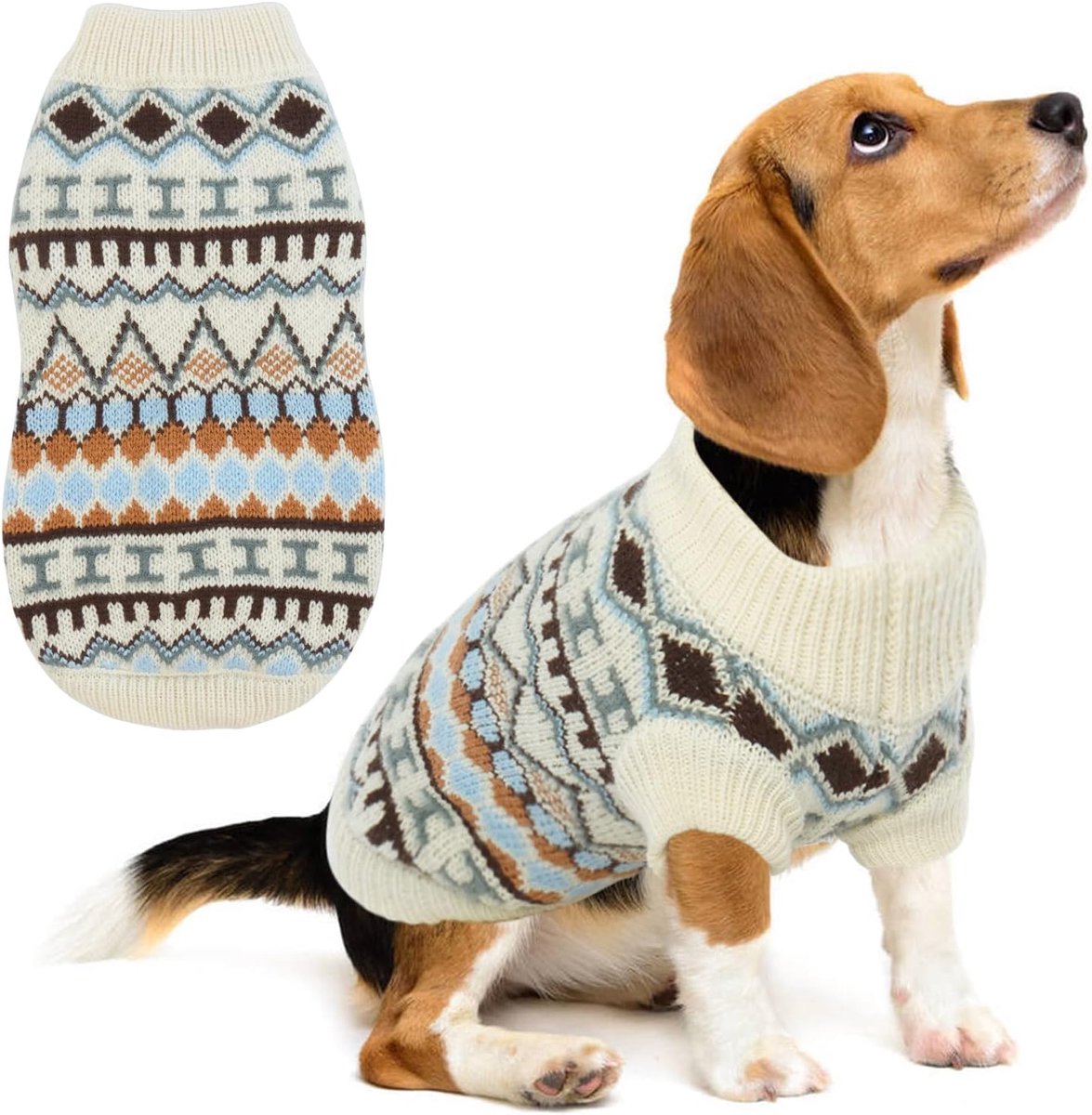 Tweepotige pullover katten teddy VIPs puppykleding kleine honden puppy's lente en herfst winterkleding (Large)