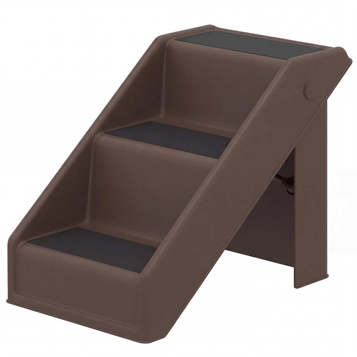 Hondentrap Inklapbaar -Huisdiertrap - 3 Treden Hoog - kattentrap met antislip mat en steunstang - hondenhelling voor honden en katten - tot 10 kg-Grijs