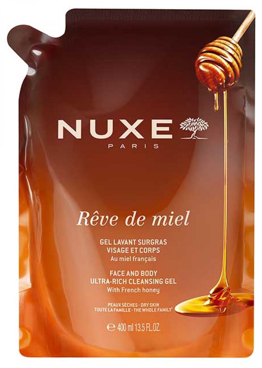 Nuxe Rêve de Miel Gel Lavant Surgras Éco-Recharge 400 ml
