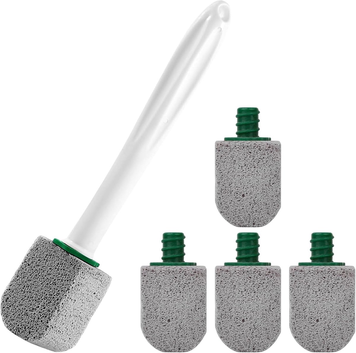 Toiletreiniger met handvat, 4 stuks wc-puimsteen, reinigingssteen, boogdesign voor randreiniging, verwijdert urinsteen en kalk zonder chemicaliën, voor badkamer, keuken en zwembad
