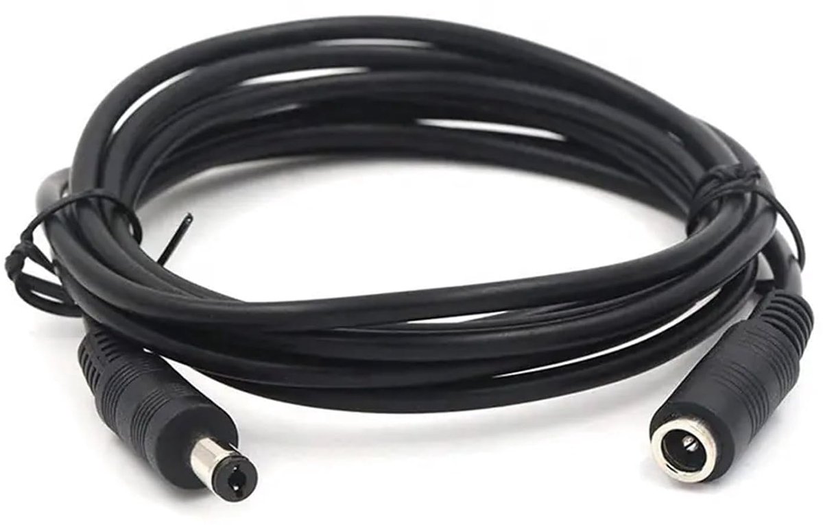 3M DC verlengkabel voor alle AVM Fritzbox router/VDSL/DSL, geschikt voor Fritz Repeater: 3000AX,6000 vervanging voor Fritzbox voeding 311P0W047, 311P0W067, 311P0W115, 311P0W130 (5,5 x 2,1 mm)