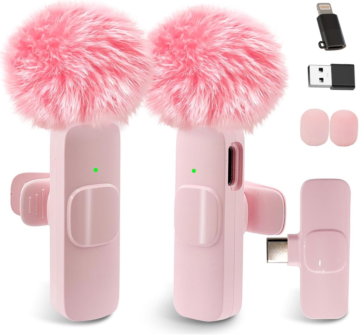Microfoon Roze-met Ruisonderdrukking,Plug & Play