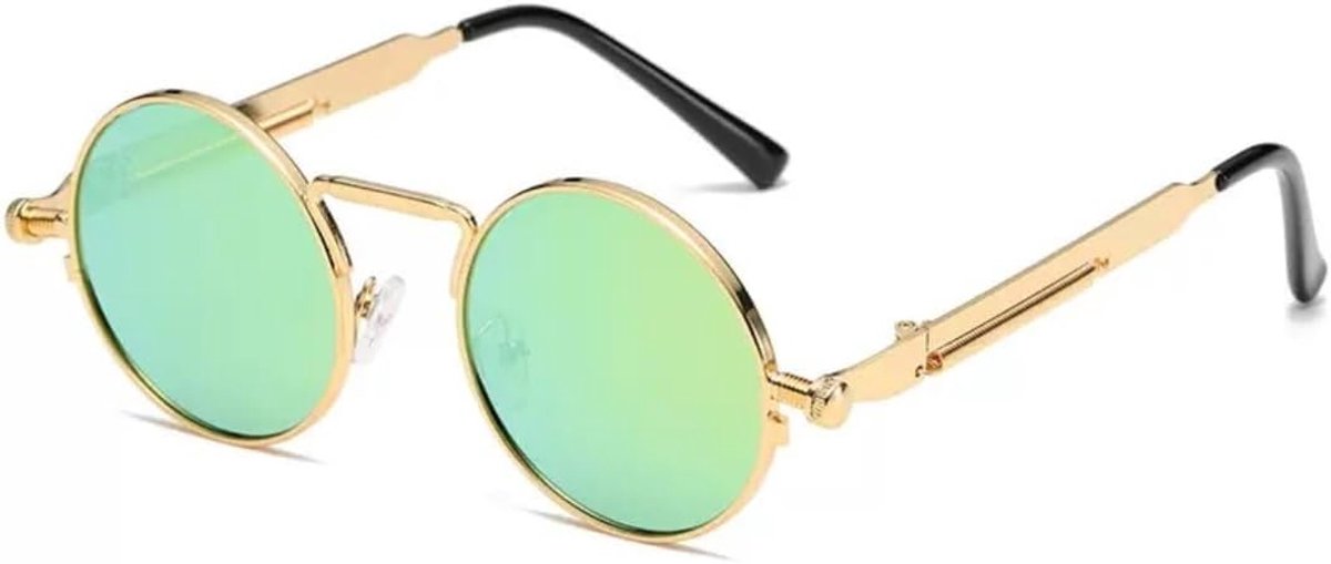 Zonnebril voor Heren en Dames Rond Metalen Frame UV400-bescherming Retro Voor Autorijden Reizen Dagelijks Gebruik Strand