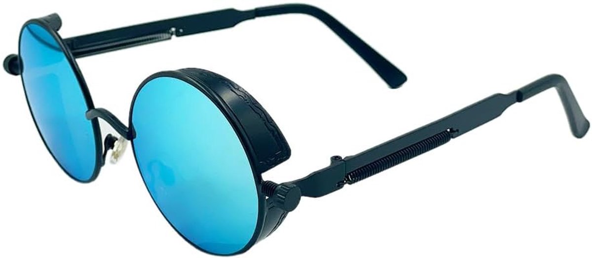 Zonnebril Mannen Vrouwen Ronde Retro Vintage Cirkel Stijl Zonnebril Brillen Metalen Frame