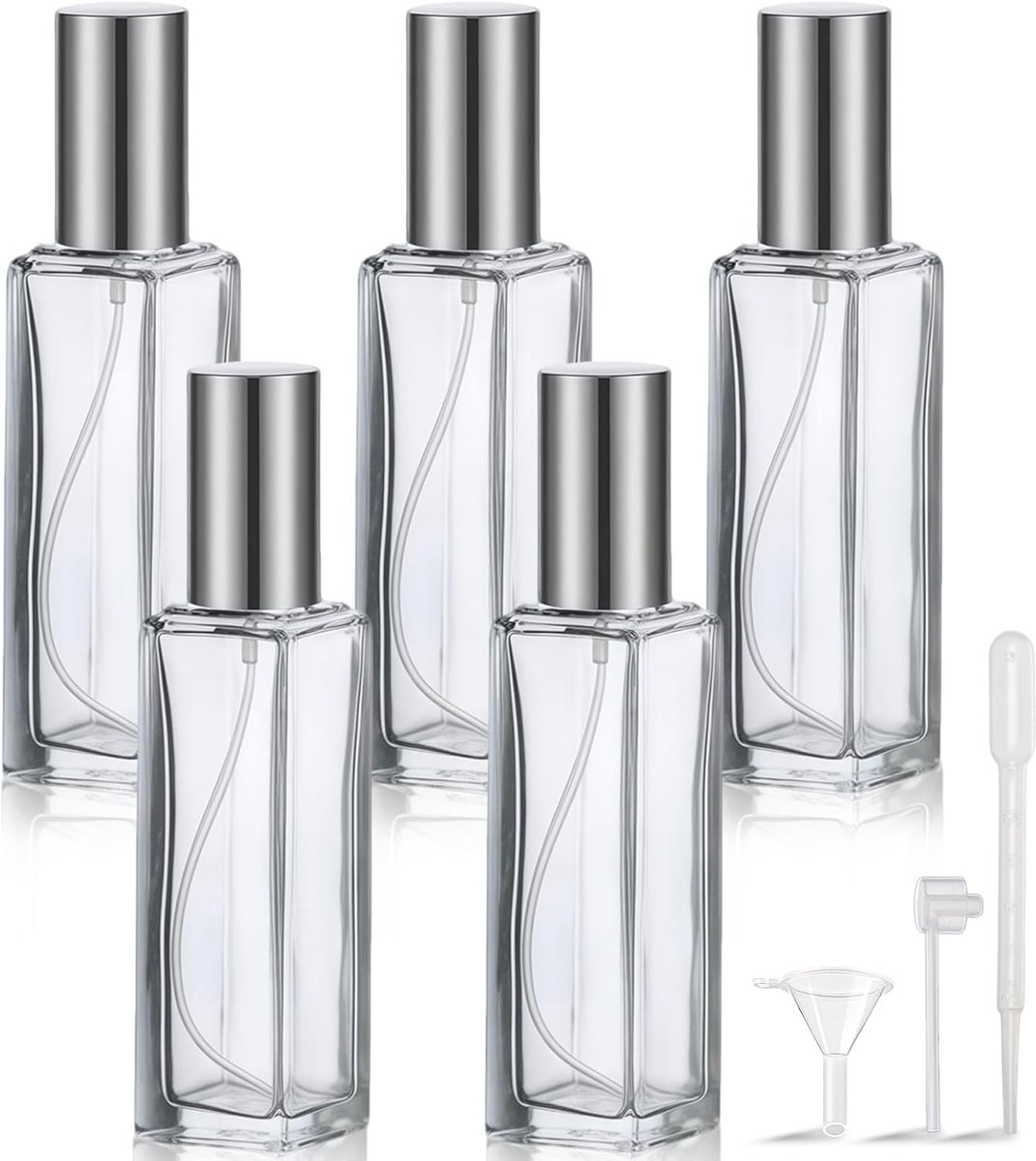 Verstuivers van glas, navulbare mini-parfumspuitflessen voor onderweg, draagbare lege verstuiverflessen voor dames en heren, perfect voor reizen, kantoor en feestjes