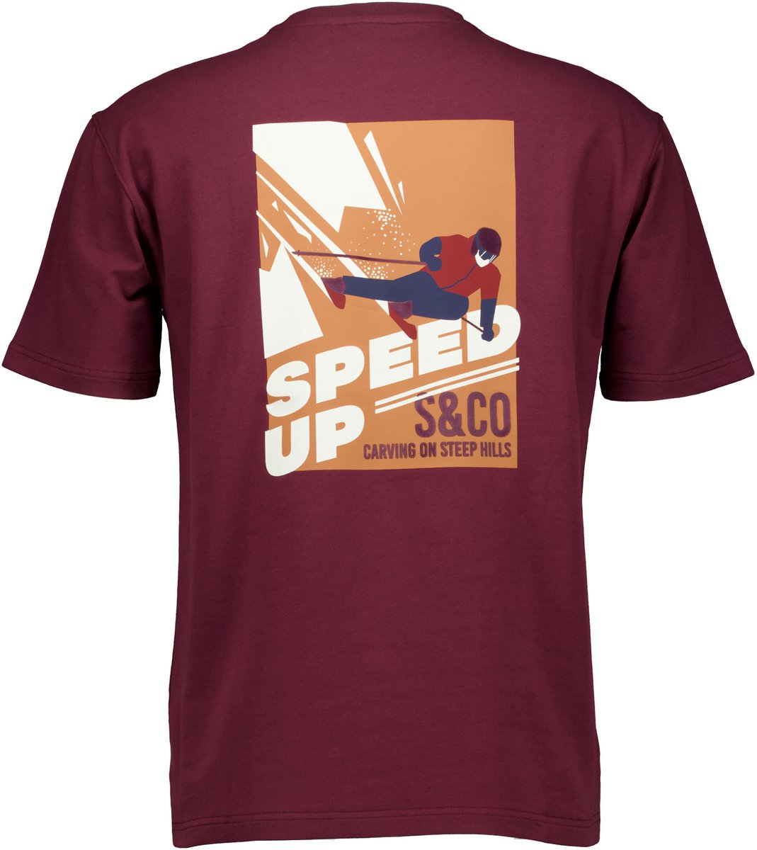 Supply & Co T-Shirt Backprint Trevor Bordeaux - Maat M - Heren - Casual T-shirts