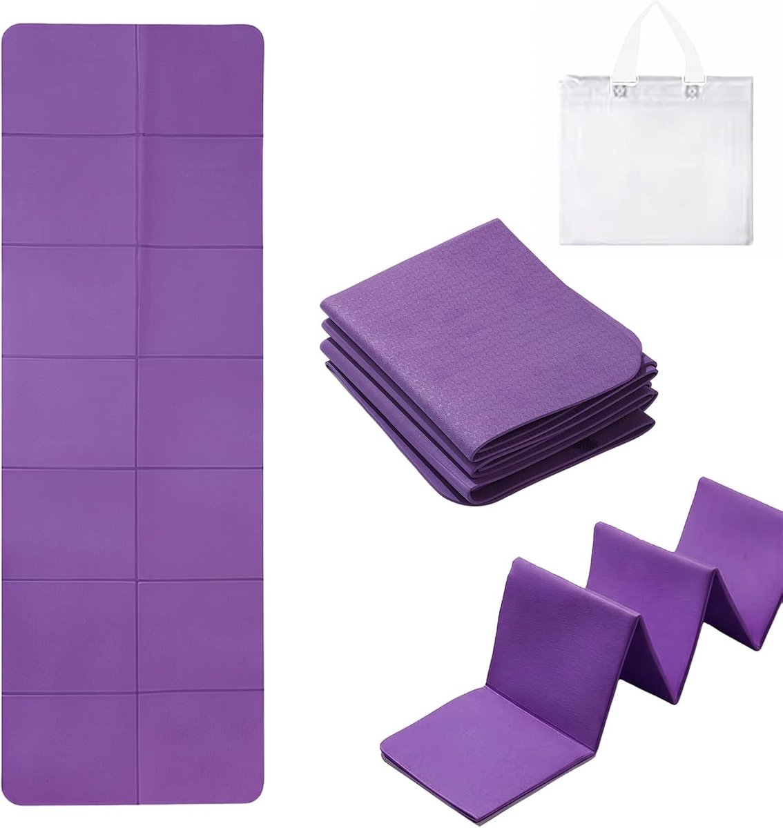 Yogamat voor op reis, licht, antislip, draagbare fitnessmat