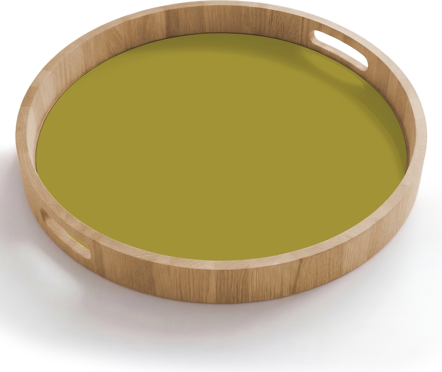Dienblad rond 50x50 cm - Schootdienblad hout - Antique - Moss - Groen - Borrelplank rechthoek - Plateau houten dienbladen