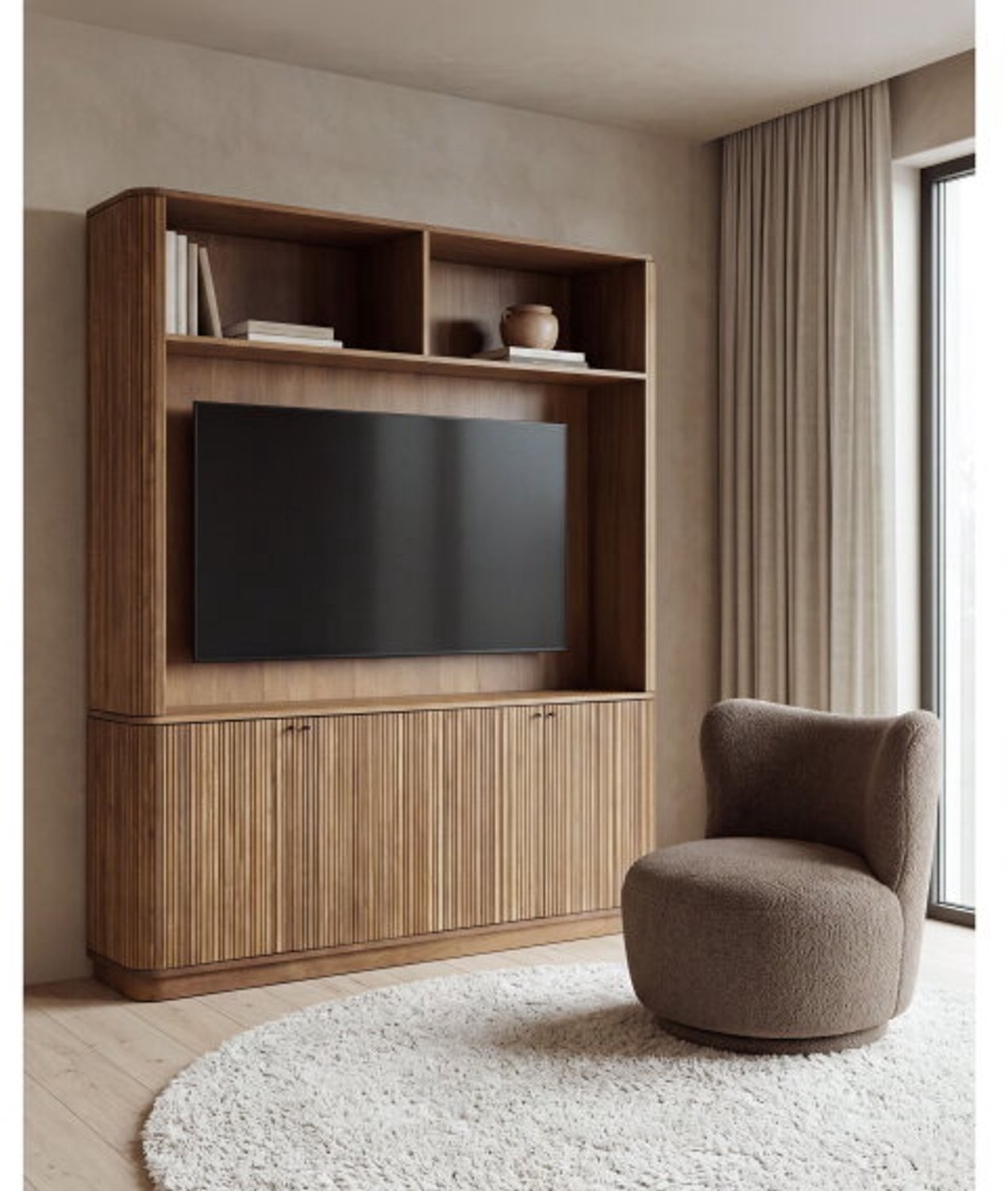 DTP Home Lagoon tv-kast teakhout naturel - 170 x 40 x 210 cm
