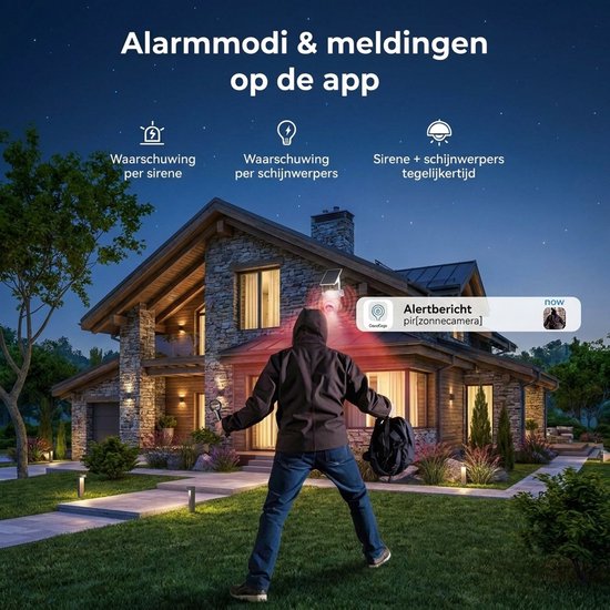 Konsoefuly DG201 Buiten Beveiligingscamera - 2K QHD(4MP) PTZ Solar Wifi Camera met Batterij - Kleurennachtzicht - IP66 Weerbestendig - 5200mAh Batterij - Beveiligingscamera Met WiFi en App — afbeelding 5