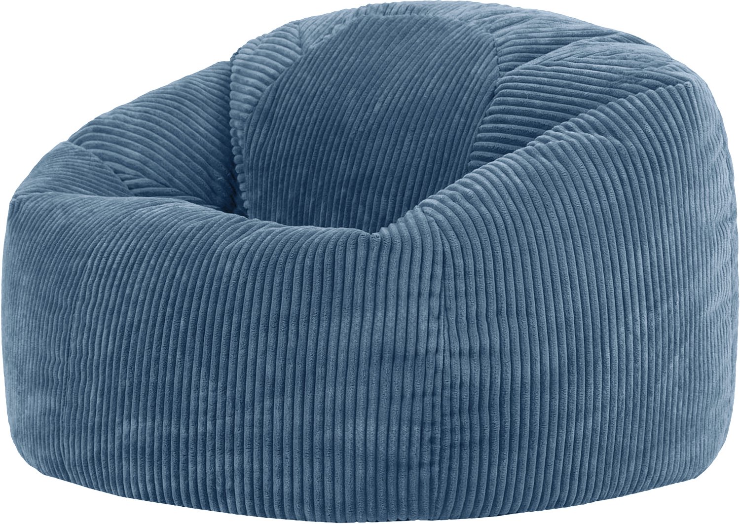 Icon Kingston XL Zitzak Fauteuil - Ribfluweel - Denimblauw