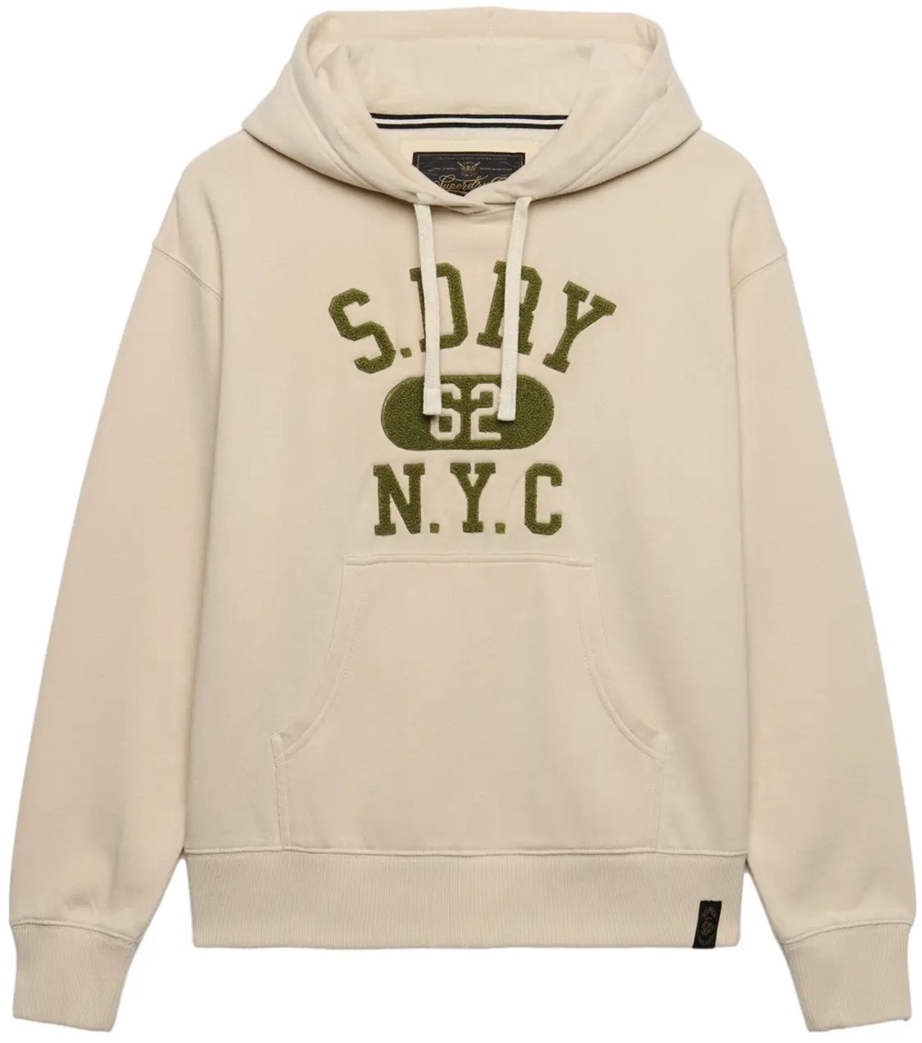 Superdry Vintage Prep Chenille Hoodie Relaxed Pasvorm Dames Hoodies Havermout